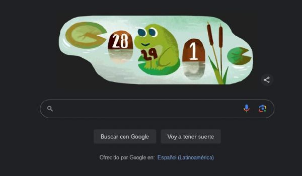 Por esta razón Google usó una rana en el Doodle del año bisiesto