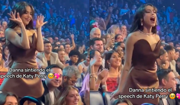 Danna Paola es Criticada en redes por su reacción al discurso de Katy Perry en los MTV VMAs 2024 | VIDEO