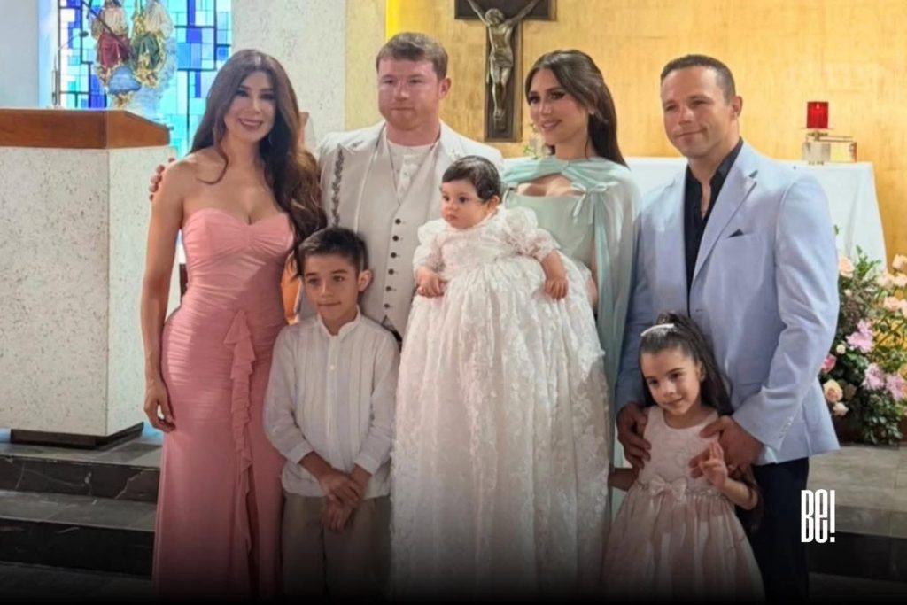 SAÚL “CANELO” ÁLVAREZ Y FERNANDA GÓMEZ CELEBRAN EL BAUTIZO DE SU HIJA