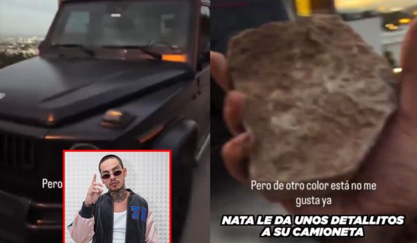 ¡Lujos y polémica! Natanael Cano destroza su camioneta de lujo porque no le gustó el color
